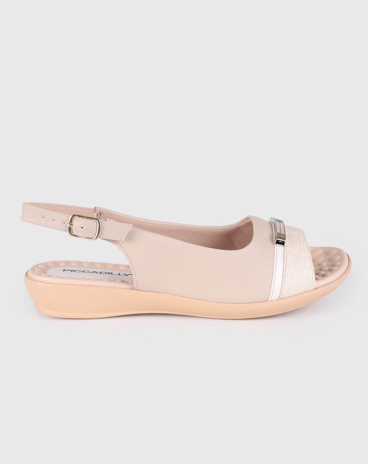 Sandália Feminino  Piccadilly Rasteira Sling Back Casual bege - 34