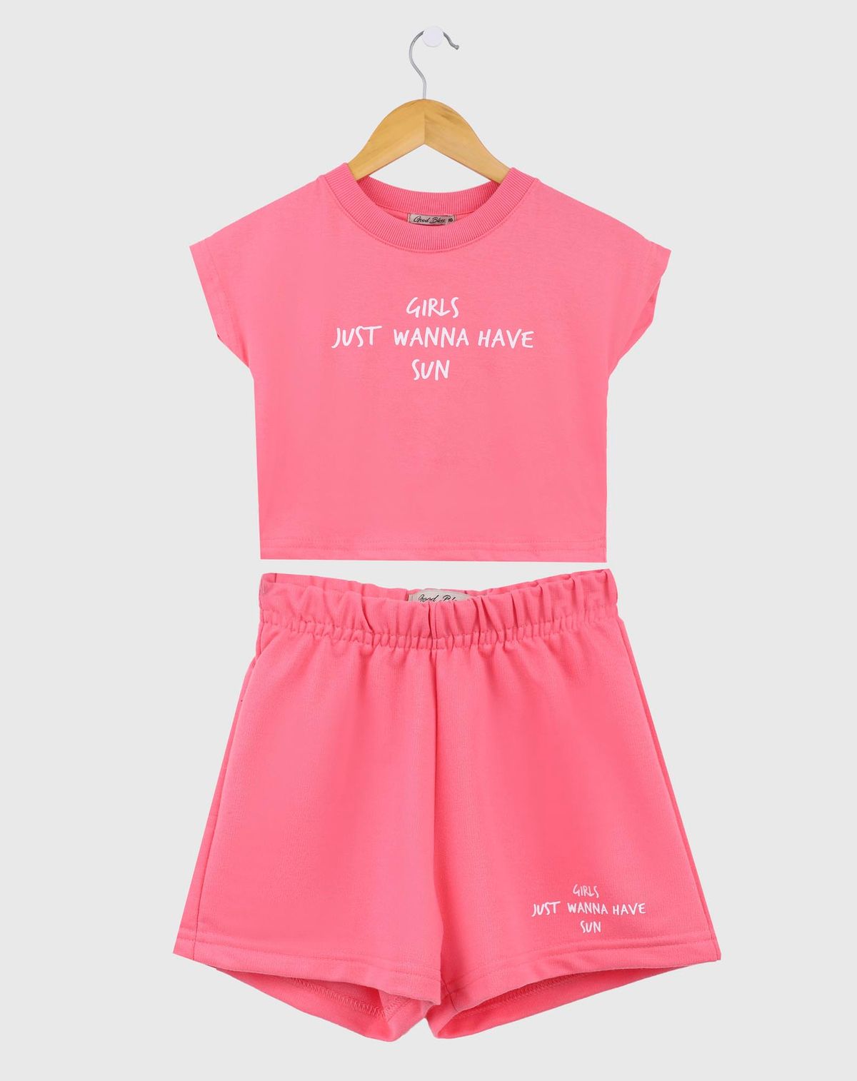 Conjunto Feminino Juvenil Cropped com Short Casual pink - 10