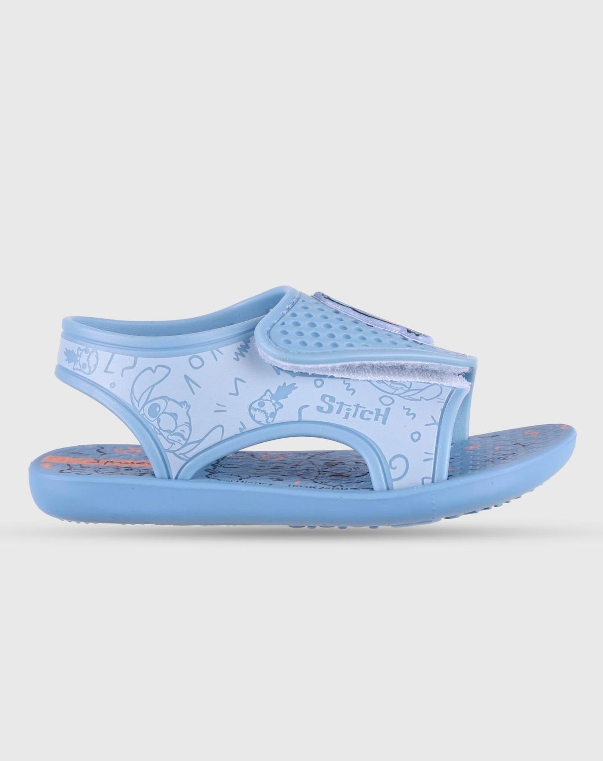 Sandália Chinelo Slide Infantil Bebê Disney Stitch azul - 17/8