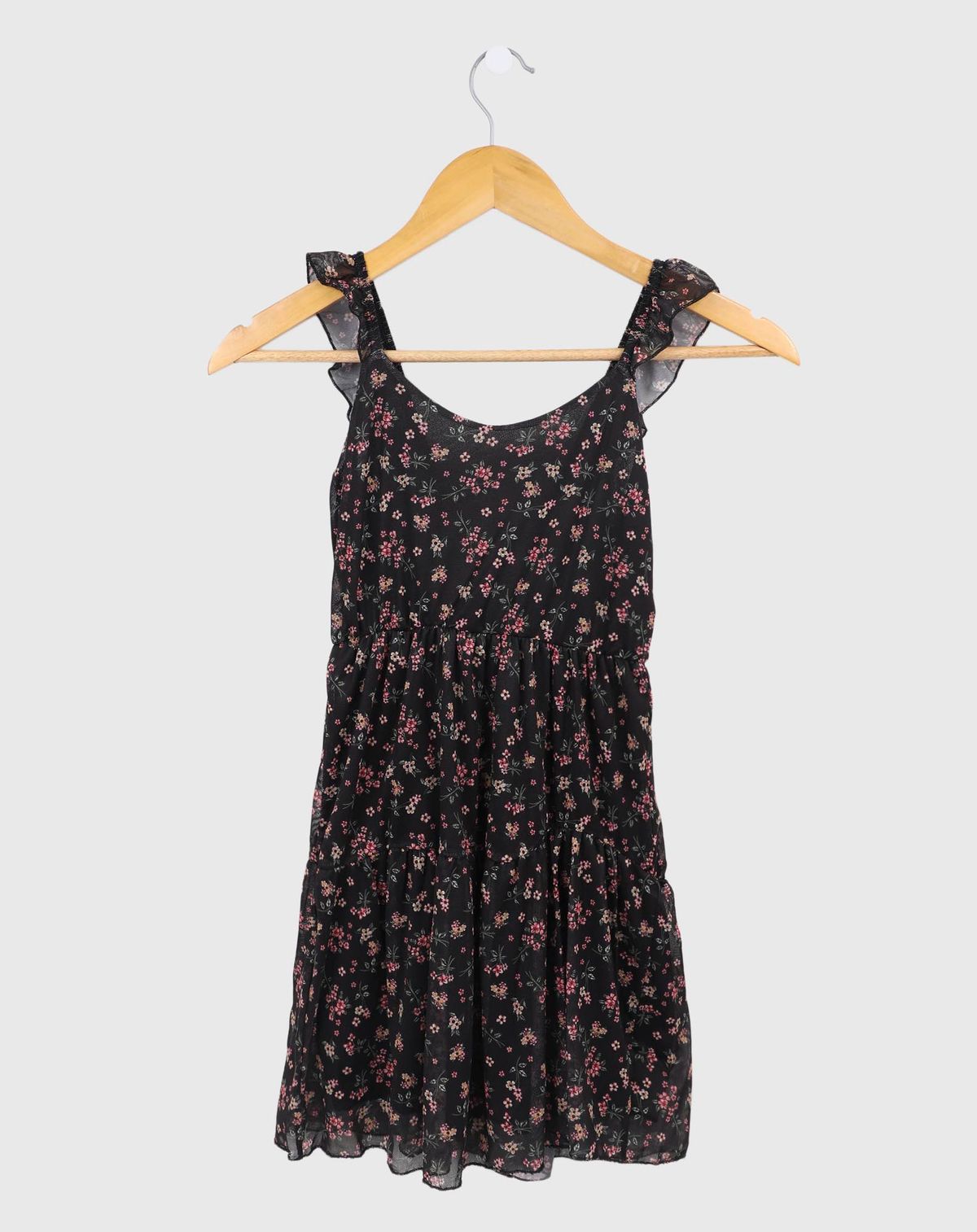 Vestido Juvenil Menina Alça Babado Floral Liberty floral - 12